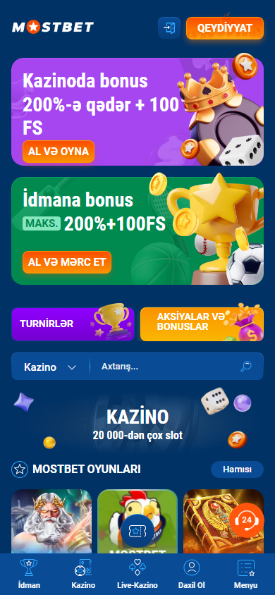 Mostbet mobil tətbiqi